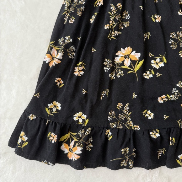 wild fable Black Floral Ruffle Tie-Back Mini Dress - Picture 3 of 6